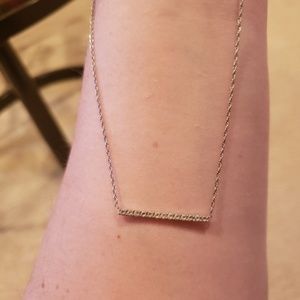 Silver bar necklace